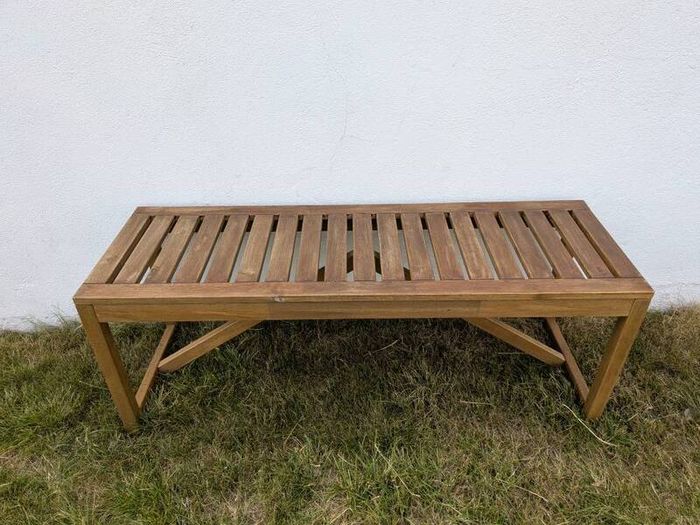 Garden wooden bench