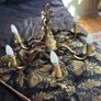 Vintage Ornate Solid Brass 6-Light Chandelier (Fully Wired & Working) Image 2