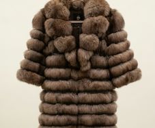 Natural arctic fox fur coat