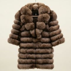 Natural arctic fox fur coat