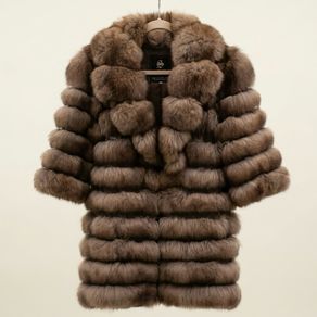 Natural arctic fox fur coat