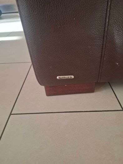 Natuzzi brown leather sofa