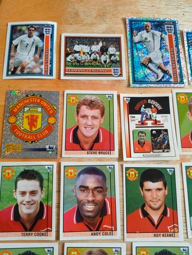 Merlin Football Premier League stickers 95 96 97 season and 2002 world cup