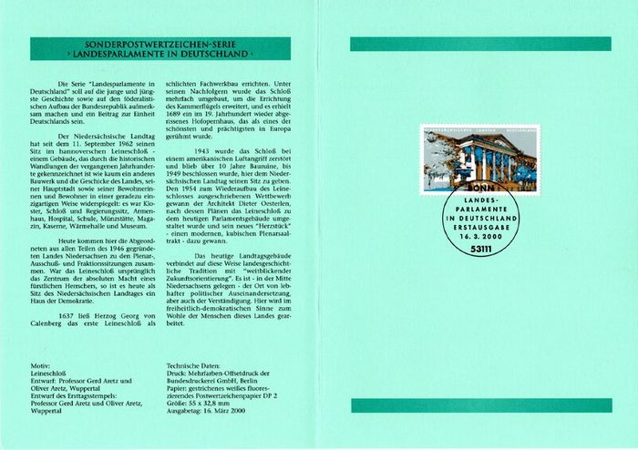 1999 Bundes Republic Deutschland (Germany) Federal Annual Stamp EFT Collection with 51 images of contents
