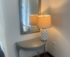 hall table and mirror