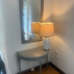 hall table and mirror