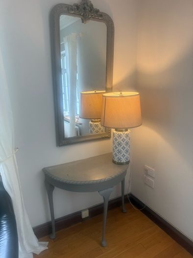 hall table and mirror