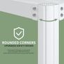 King Size Bed Frame with Rounded Corner Legs Image 3