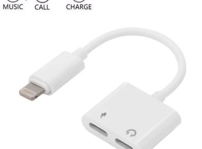Dual 8 Pin Audio Adapter Charger Splitter For iPhone X 12 XR 11 Pro 8 7 Plus