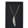 Spinel With Emerald Teardrop Base On Sterling Silver Necklace Image 10