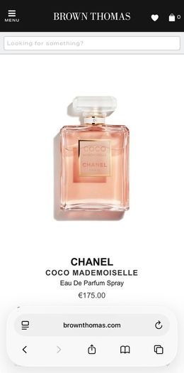 Coco Mademoiselle Chanel Eau de Pafume! 100ml