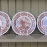 Vintage Set of Six Brown and White Fair Winds, Historical Scenes of Chinese Export to America - "The George Washington at Anchor" Salad Plates by Alfred Meakin Image 3