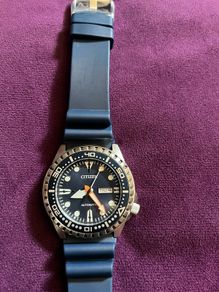 Citizen Promaster Professional Diver Automatic Watch With Navy Rubber Strap Brand New