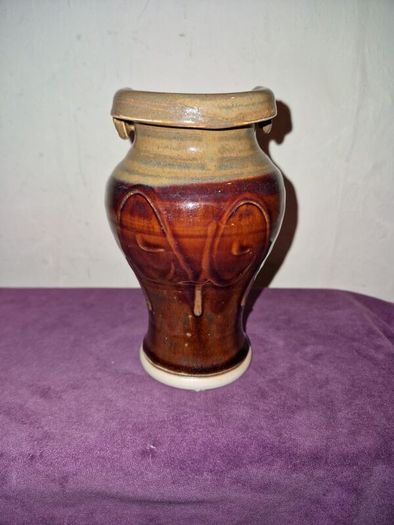 Castle Arch brown glaze pottery vase