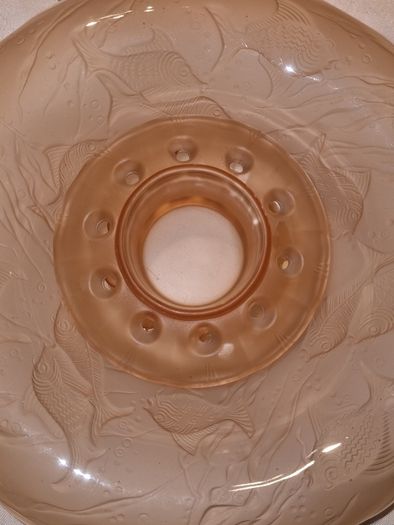 Art Deco Glass Rose Bowl