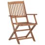 Folding Garden Chairs 6 pcs Solid Acacia Wood Image 7