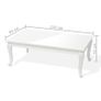 Coffee Table 115x65x42 cm High Gloss White Image 2