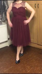 Dress almost new. Little Mistress. Wine Red colour.