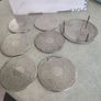 Set of 7 Vintage Silver Plate Coasters w/Matching Holder & "Patent" Leather Base Image 4