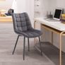 _Set of 2 Dining Room Chairs, Kitchen Chairs, Upholstered Chairs, Living Room Chairs with Back Rest, Velvet Seat, Metal Legs Image 2