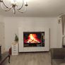 Glossy TV unit with storage, fits 50 inch TV Image 5