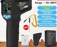 Infrared Thermometer for High Temperatures, And Humidity Measurement, new, unopened.