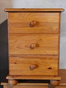 Solid pine bedside locker