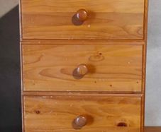 Solid pine bedside locker