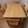Kitchen table & 6 chairs solid maple. Image 3