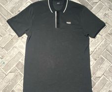 Diesel Mens Short Sleeve Dark Grey Polo Tee Shirt Size Large