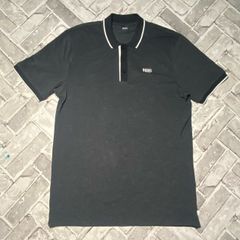 Diesel Mens Short Sleeve Dark Grey Polo Tee Shirt Size Large