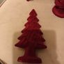 Christmas Ceramic flock covered trees &star Image 2