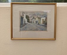 Watercolour of old Delgany village