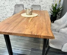 Solid Acacia Wood Dining Table 160 - Rustic