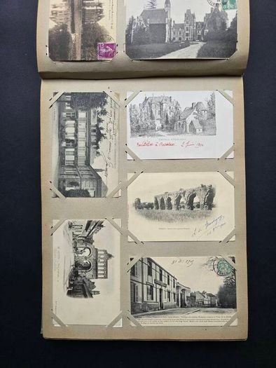 France  Large Vintage Postcard Album approx 500 cards 1900 1940 towns cities landscapes