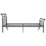Bed Frame Black Metal 140x200 cm Image 3