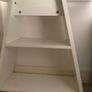 Study/ Office table Used but in great condition This is a modern minimalist table with a sleek white finish and a glass top Image 6