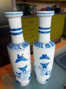 A pair of oriental vases