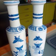 A pair of oriental vases