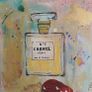 Framed Original Abstract Painting Chanel No. 5 Perfume Contemporary Art Painting  Original Gift Image 3