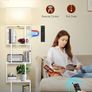 5-Tier Floor Lamp with Shelves & Remote, Dimmable S-Shaped Bookshelf with 3 Color Temperature, 1-Hour Timer, Tall Corner Standing Lamp for Living Room, Bedroom, Office White Image 3