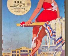 Vintage Style metal sign, Retro portobello bathing pool advertisement.