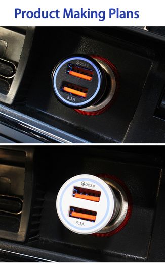 New 5.0V Dual USB Port Fast Car Charger For Apple iPhone