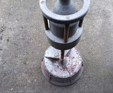 Old fashioned wheel balancer