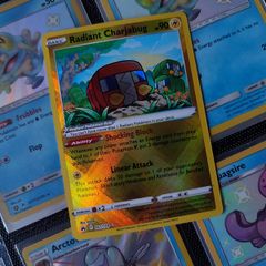 Radiant Charjabug ! Ultra Rare ! from Crown Zenith Set ! 2023 ! Pokemon Card !