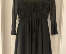 TopShop Black sequin Occassion dress size 8 Christmas