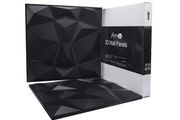 Art3d 3D Paneling Textured 3D Wall Design, Black Diamond, 33 pack