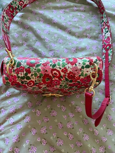 Kate Widson Floral Crossbody Bag with Gold Bow Clasp