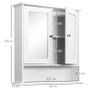 Wall-mounted Medicine Cabinets Bathroom Living Room Organizer with Mirror (FREE POSTAGE) Image 4