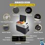 Car Refrigerator, 12 Volt Car Refrigerator Fridge, 50 L Single Zone Portable Freezer with Wheels and Handle, -4F-68F, 12/24V DC and 100-240V AC Compressor Cooler for Outdoor, Camping Image 4